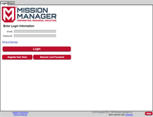 Tablet Screenshot of missionmanager.net